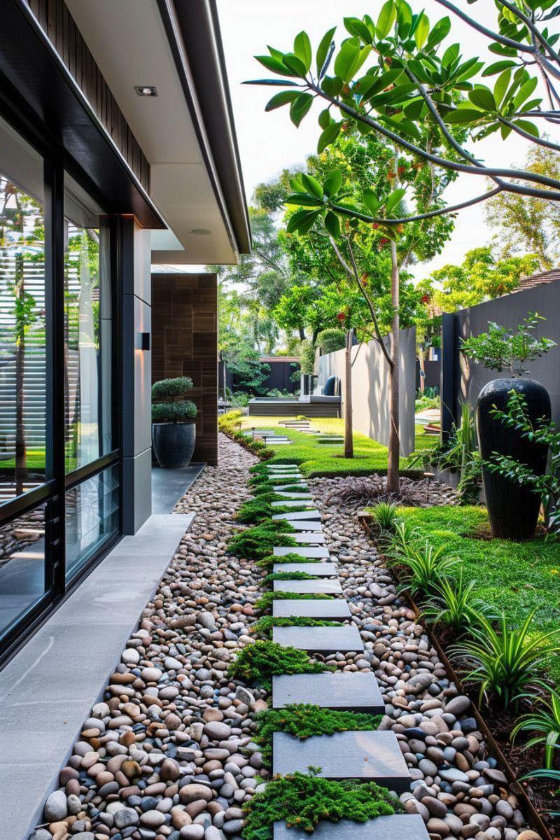 ý tưởng thiết kế vườn bên hông nhà 
